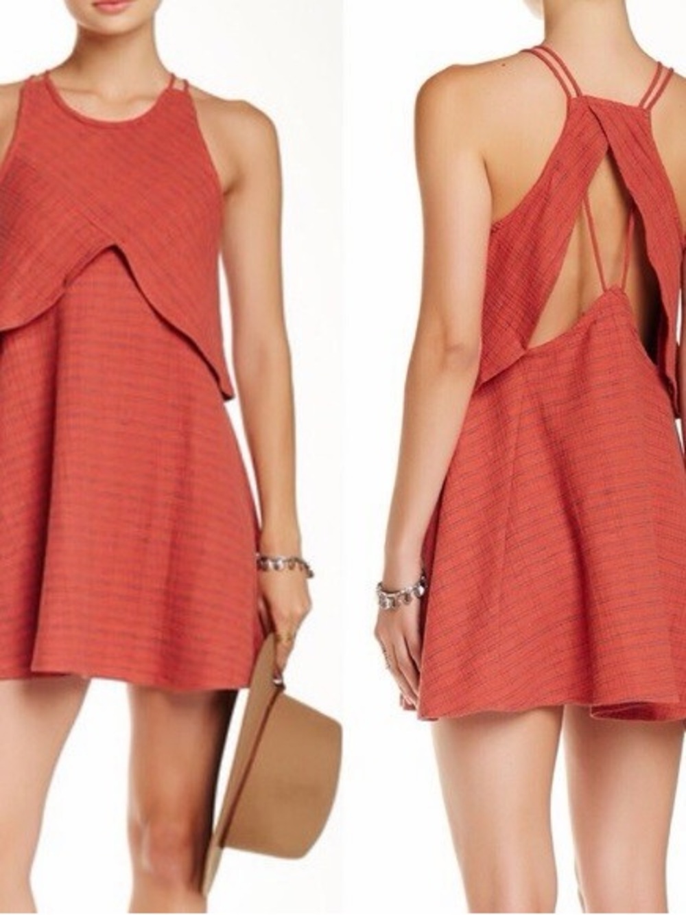 Free People Summer linen Cotton Mini Dress